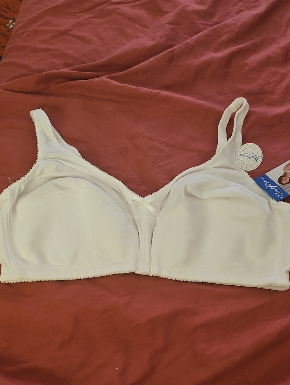 Bestform White Wireless Casual Full Coverage Cotton Bra NWT